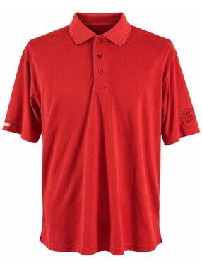 Tehama Large Red Bermuda Golf Club Performance Polo